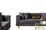 Detail view of Luma Grey Living Room Set upholstery