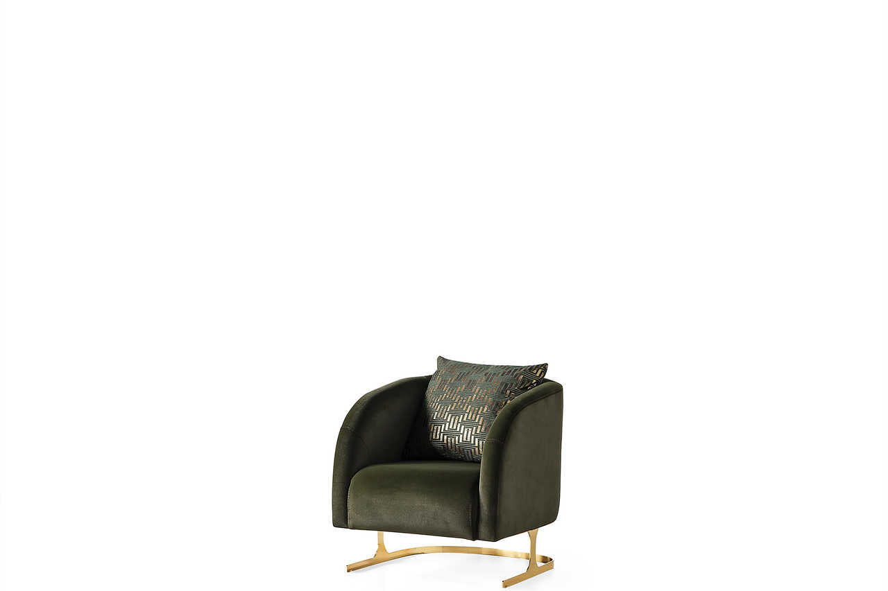 Detailed shot of armrest and fabric texture on chair
