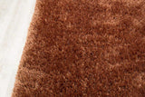 Afro Shag Rust rug showcasing art silk shine and color
