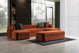 Brooklyn Orange Sectional sofa front view