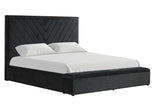 Mio queen bed assembly detail on black velvet
