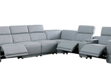 Franco sectional showing power headrest functionality