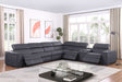 Picasso sectional sofa in dark gray, front view