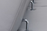 Side perspective of Pella Light Gray Leather RAF Sectional