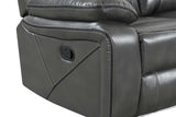 Light grey reclining loveseat with LED light