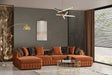 Rust Orange Sicilya Sectional Sofa main view