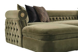 Brooklyn Green Sectional Sofa side view