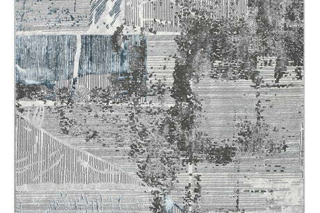 Boutique Steel 5x7 area rug detailed pattern, close up