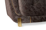 Elit Brown Chenille Chair in living room setting