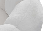Main angle of Big Cloud white soft fur fabric sectional sofa
