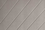 Mio King Bed headboard detail in gray velvet