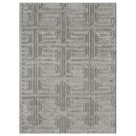 Skyler S622 Carbon 5x7 area rug flat lay