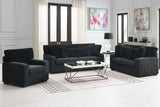 Tarra black fabric chair shown in room setting