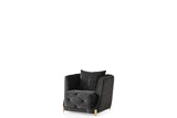 Elit Charcoal chair showing seat depth