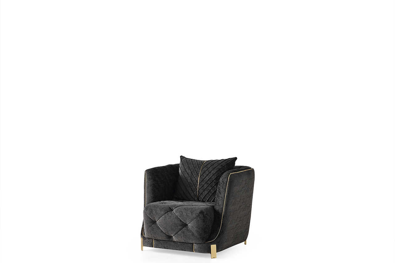Elit Charcoal chair showing seat depth
