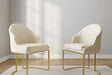 Arko beige dining chair front view