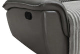 Back view of Twist Grey Reclining Sofa