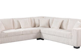 Comfy II Cream sectional sofa side angle