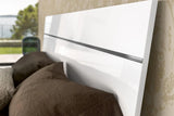 Close-up main view of Luna White bed panel