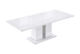 Side angle of Chloe white high gloss buffet