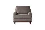 Close-up detail of upholstery on Driftwood Brown Gray Fabric Upholstered Sofa