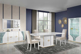 Vogue White Rectangular Dining Room Set