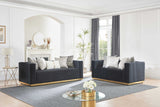 Alisha Black Living Room Set side view