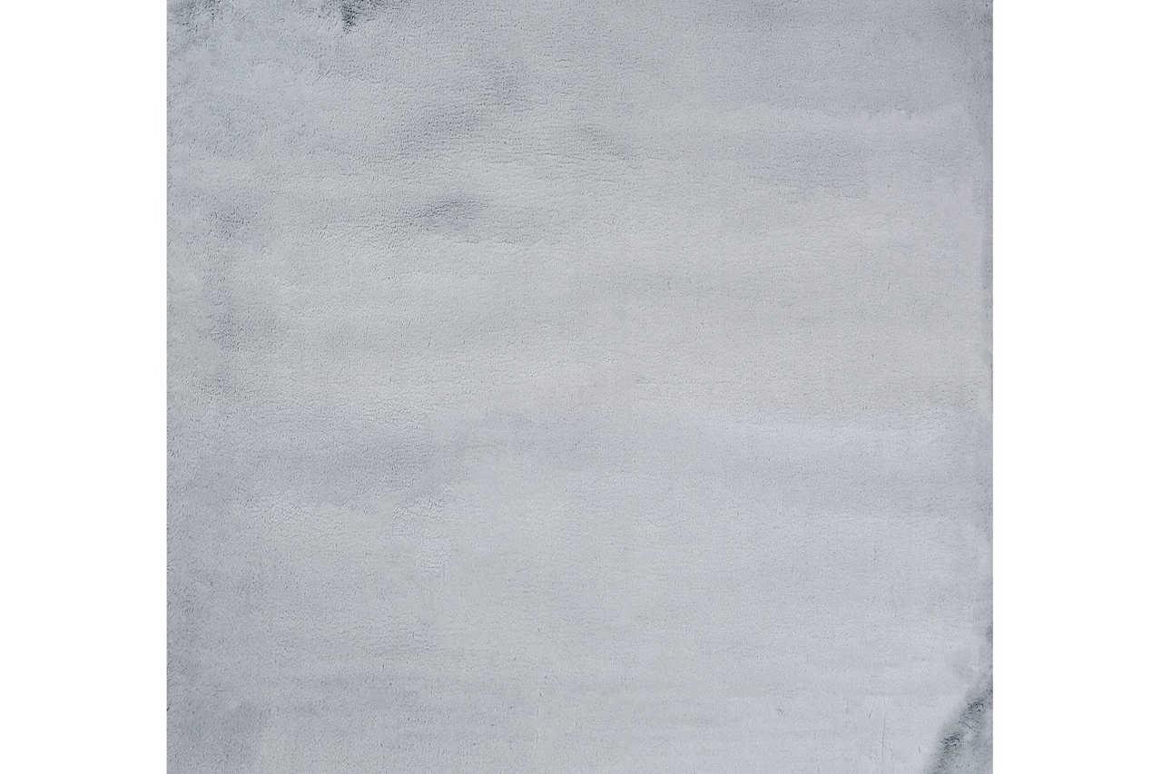 Rabbit Solid Silver art silk shine rug, front view
