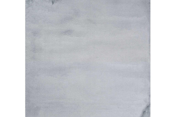 Rabbit Solid Silver art silk shine rug, front view