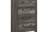 Side view of Amelia Brown Storage Platform Bedroom Set bed