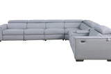 Picasso Light Blue 7-Piece 3 Power Reclining Sectional