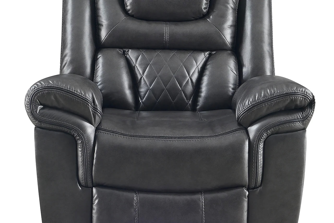 Party Time Grey Power Recliner