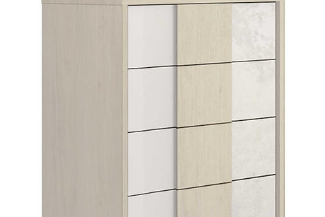 Tower White 5-drawer chest front view