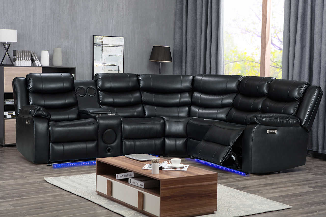 Turbo Black Power Reclining Sectional