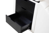 Apollo King bed full setup in white upholstery