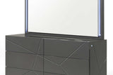 Contemporary chest with sleek gray finish