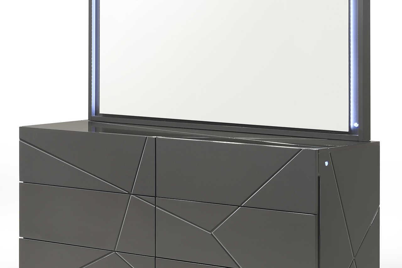 Modern Lily Gray Nightstand with clean lines