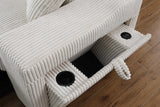 Side angle of Bonaterra Beige Reversible Sectional sofa