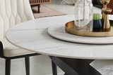 Brooks table with optional lazy suzan rotating attachment