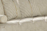 Elit Off White chenille chair with natural light