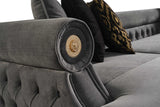 Brooklyn Grey Sectional sofa side view