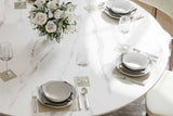 Carbon steel base detail of Smile 51" Dining Table