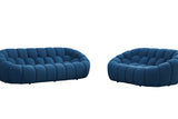 Bubbles Blue Boucle Living Room Set