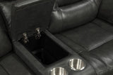 Side view of Rosewood Grey Power Reclining Sofa