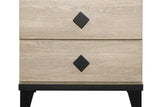Giza Light Gray Upholstered Tufted Panel Bedroom Set side profile of bed frame