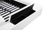 USB and Type-C charging ports on bed frame
