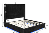 Belinda platform bed USB and Type C charging ports
