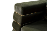 Side view of emerald chair