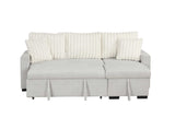 Living room view with Nori beige sectional sofa and pull-out bed