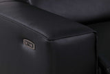 Picasso black sectional sofa in modern living room setting